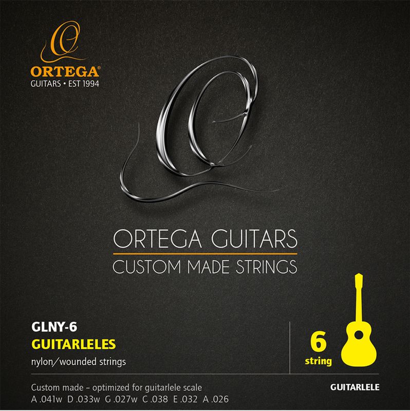 Ortega GLNY-6 Strängset Guitarlele/Travel guitar