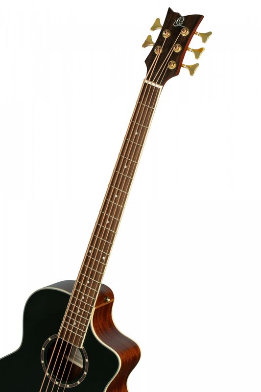 Ortega D8CE-5 5-strängad Akustisk bas med mik, Cutaway, Gloss Black