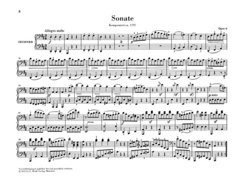 Ludwig van Beethoven - Works For Piano Four Hands Urtext
