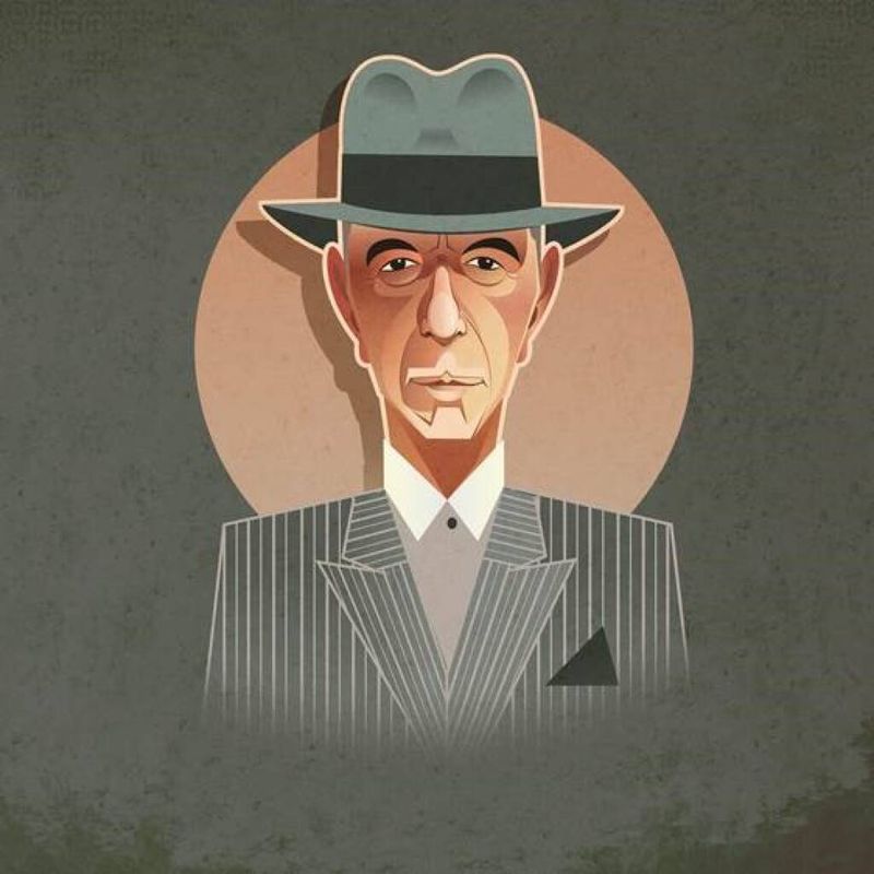 Pop Art Icons Leonard Cohen Card