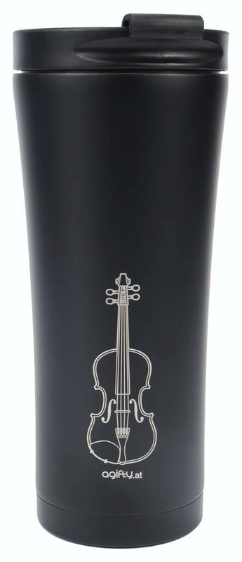 Coffee-to-go thermo mug: violin