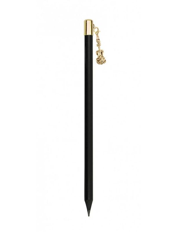 Pencil with violin charm gold
