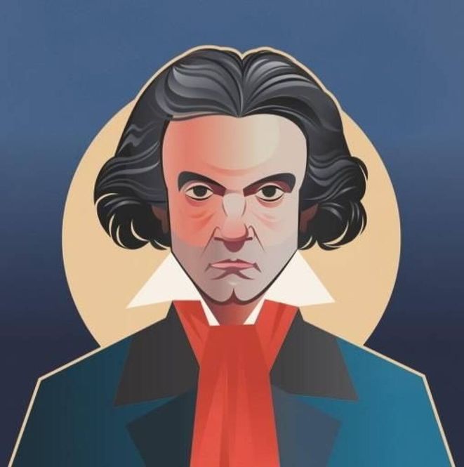 Hovedbilde Pop Art Icons Beethoven Card