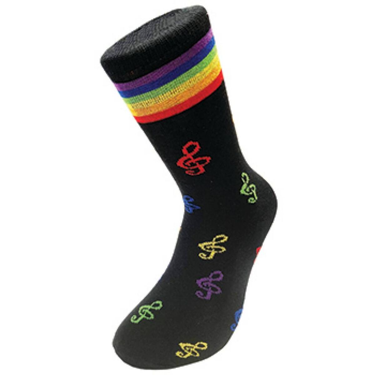 Socks Multi-coloured Treble Clefs