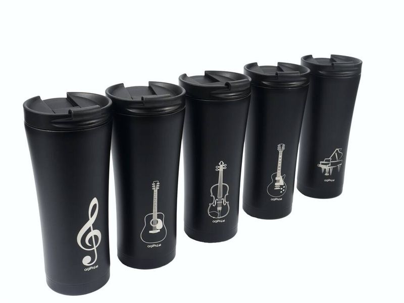 Coffee-to-go thermo mug: g-clef