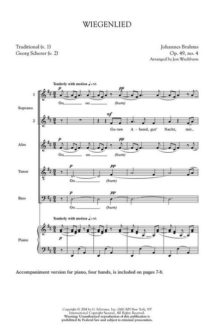 Hovedbilde Johannes Brahms - Wiegenlied