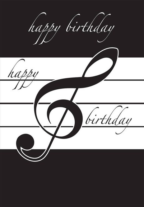 Hovedbilde Black Happy Birthday Card