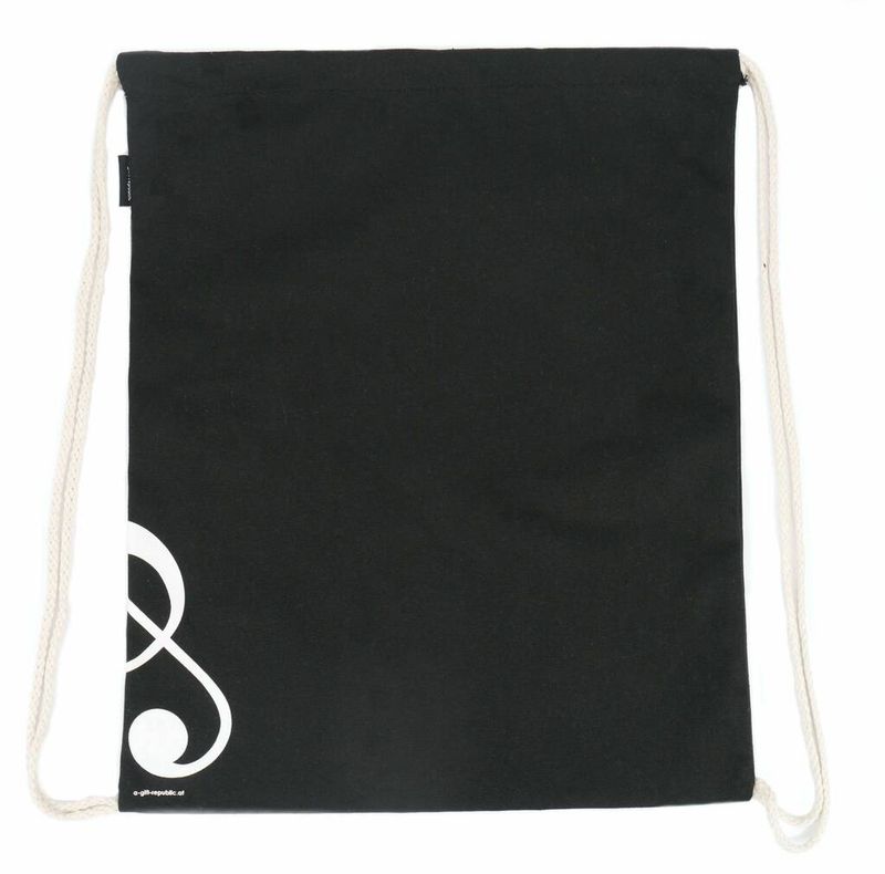 Drawstring bag g-clef black