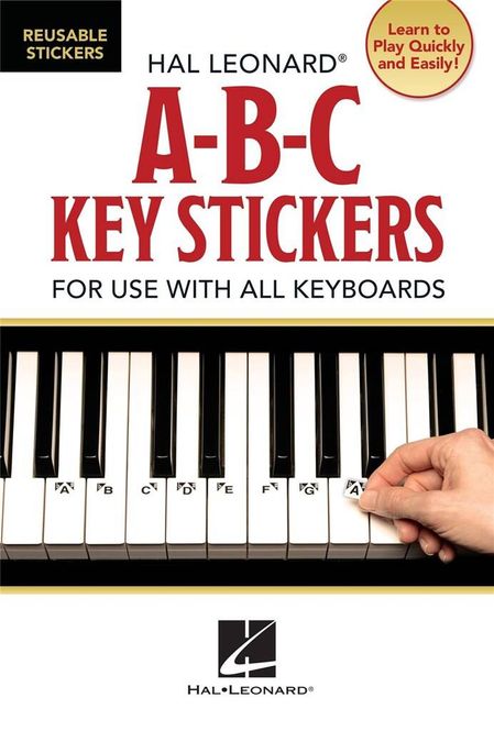 Hovedbilde ABC Klistremerker til piano/keyboard