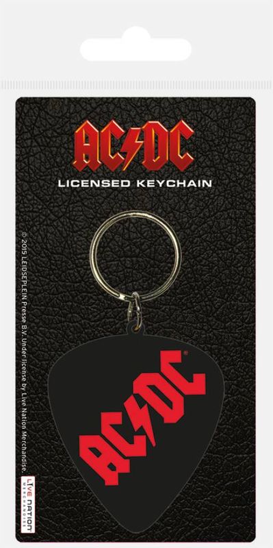 Official Rubber Keychain AC/DC Red Logo