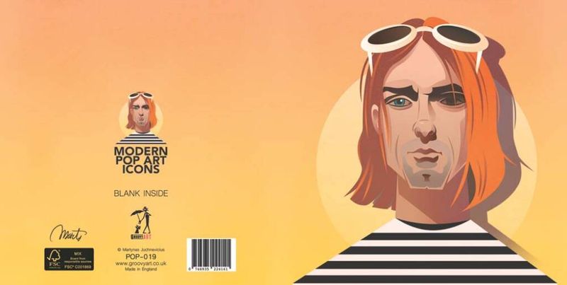 Pop Art Icons Kurt Cobain Card