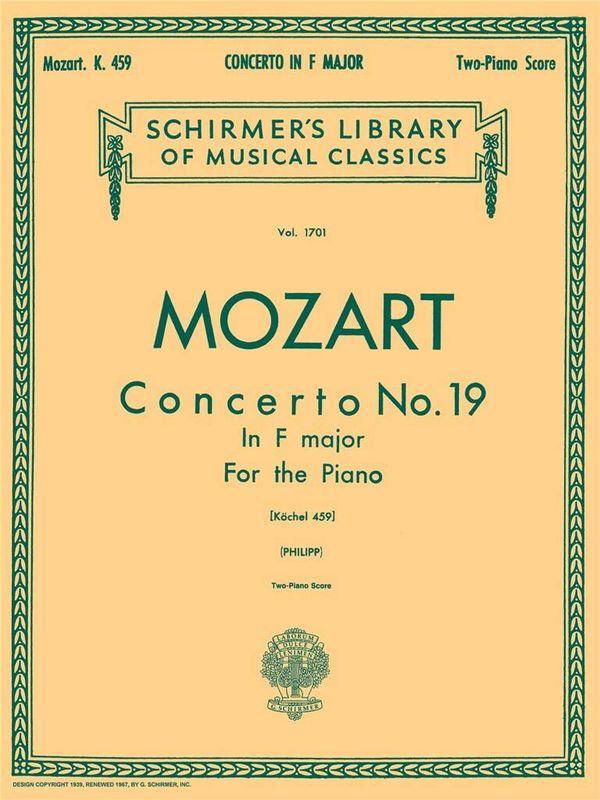 Wolfgang Amadeus Mozart - Concerto No. 19 in F, K.459