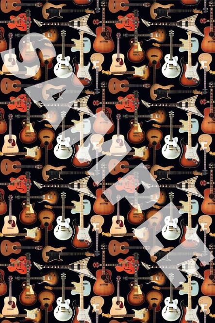 Hovedbilde Hal Leonard Wrapping Paper - Guitar Collage Theme