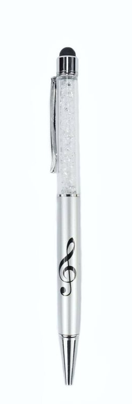 Stylus Pen g-clef silver/crystal