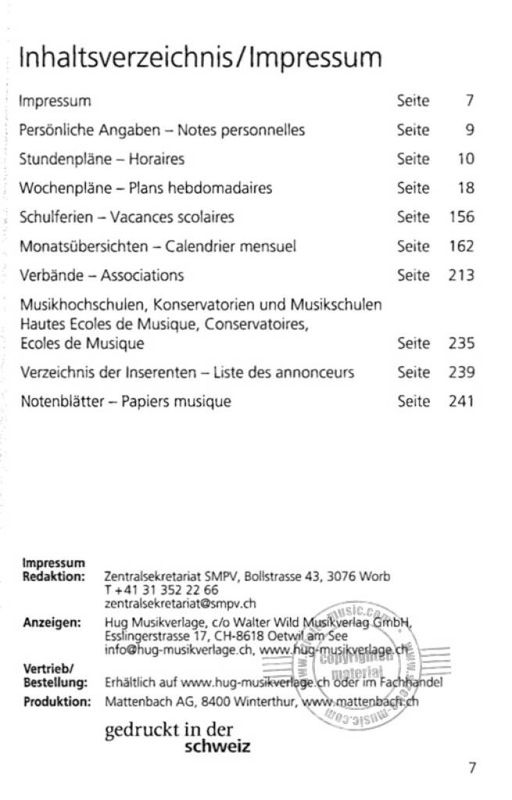 Musik Agenda 2021/2022