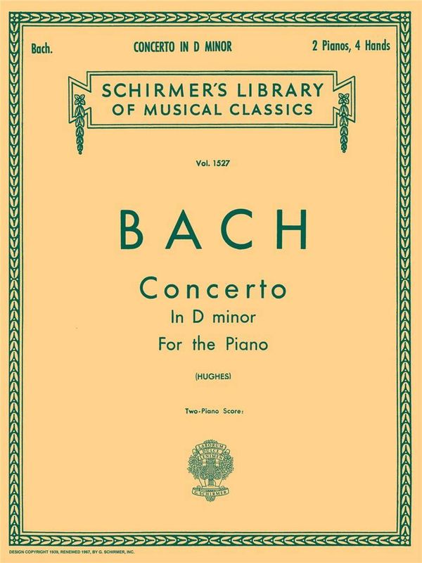 Johann Sebastian Bach - Concerto in D Minor (2-piano score)