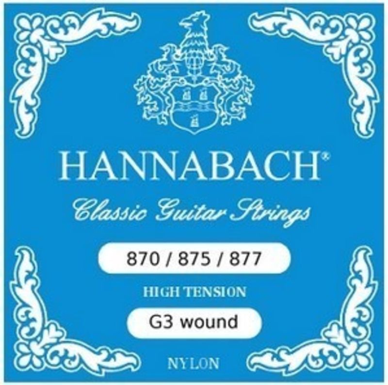 Hannabach Strings for classic guitar G/3 Nylon wound G3 KVS high
