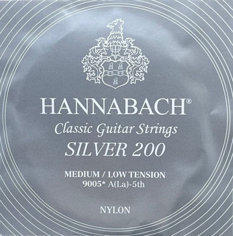 Hannabach Strings for classic guitar Series 900 Medium/Low Tension Silver 200 A5w