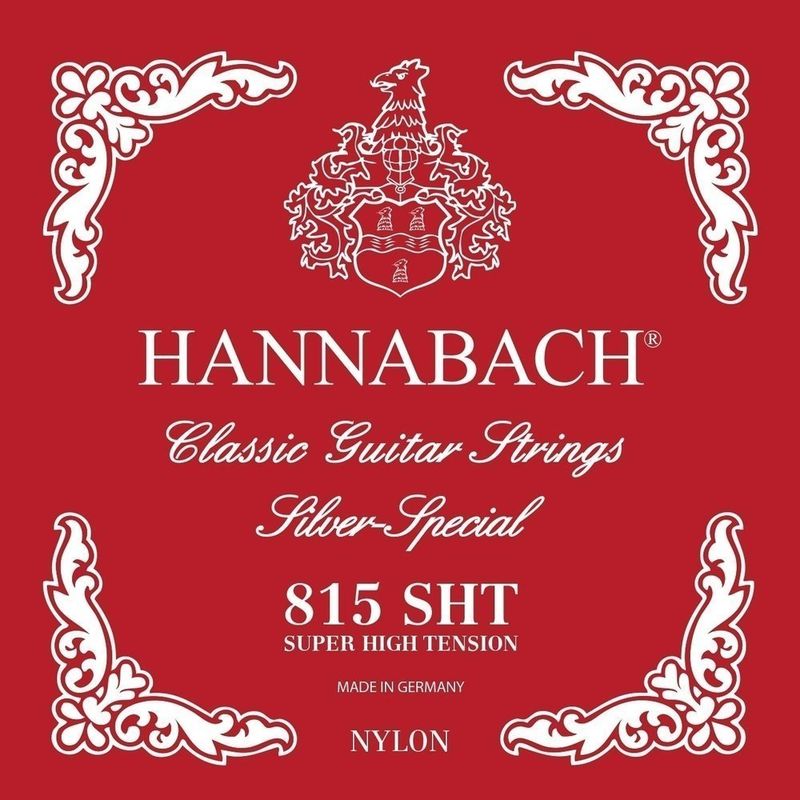 Hannabach Strings for classic guitar Serie 815 Super High Tension Silver special Set of 3 treble