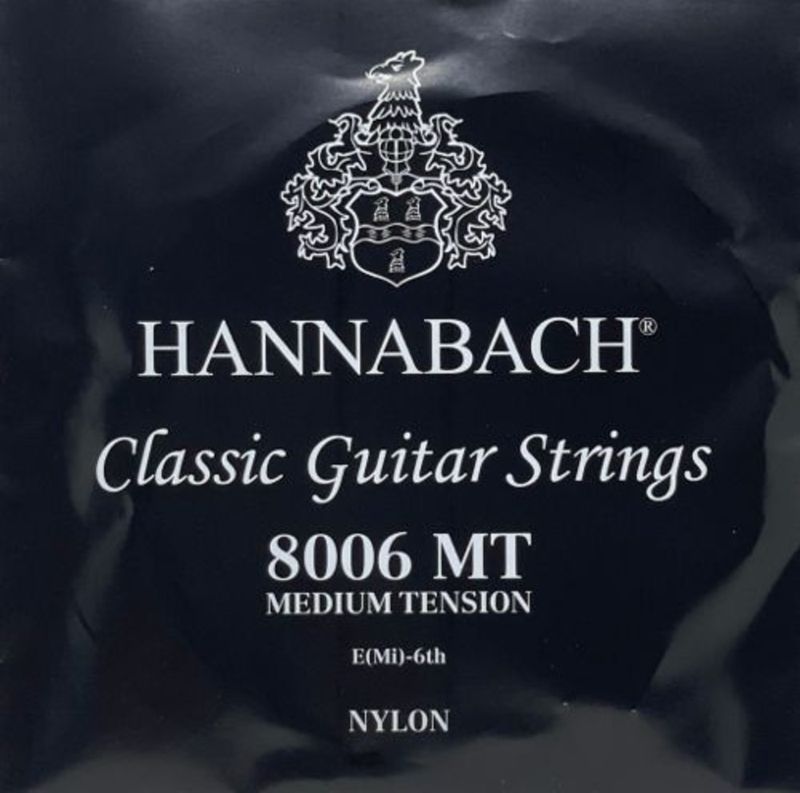 Hannabach Strings for classic guitar Serie 800 Medium tension Silver plated E6w