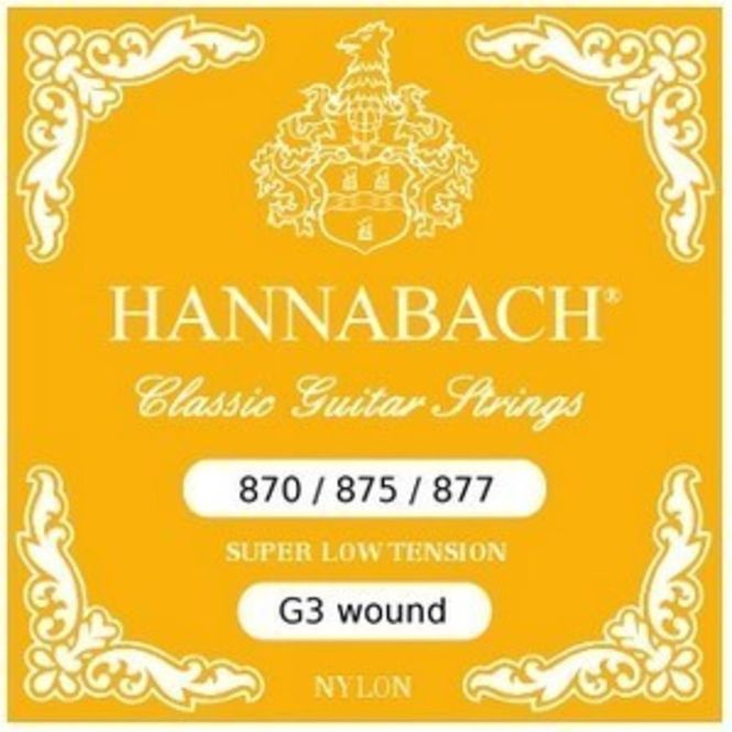 Hovedbilde Hannabach Strings for classic guitar G/3 Nylon wound G3 Alu super low