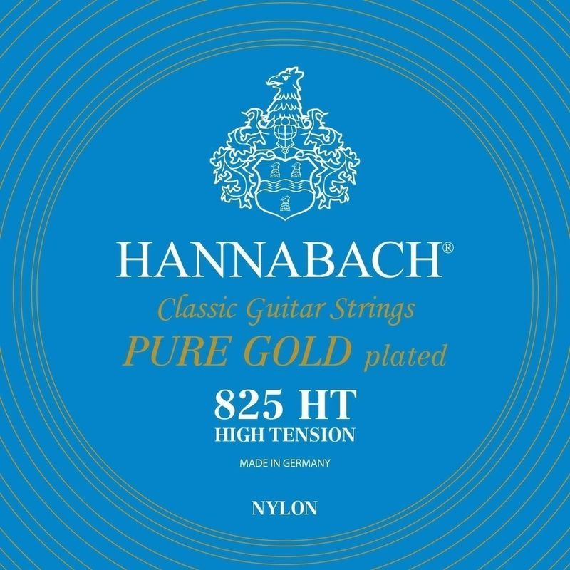 Hannabach Strings for classic guitar Serie 825 High tension specialized gold plated G3