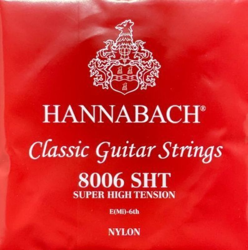 Hannabach Strings for classic guitar Serie 800 Super High Tension Silver plated E6w