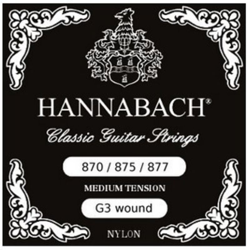Hannabach Strings for classic guitar G/3 Nylon wound G3 KVS medium
