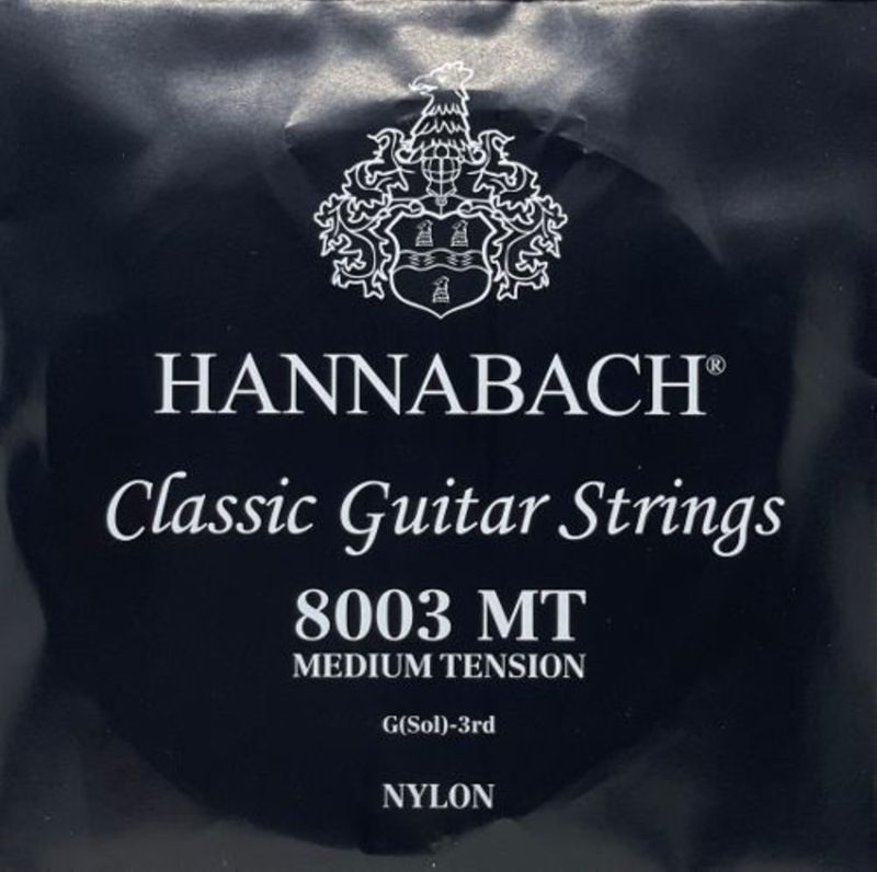 Hannabach Strings for classic guitar Serie 800 Medium tension Silver plated G3
