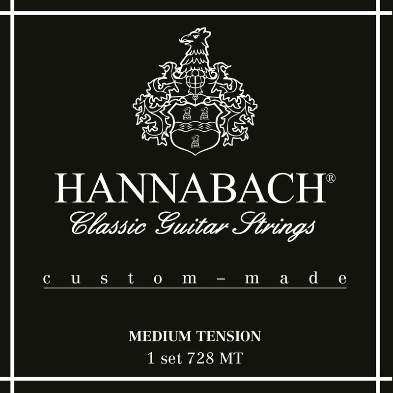 Hannabach Strings for classic guitar Series 728 Medium Tension Custom Made Set medium tension