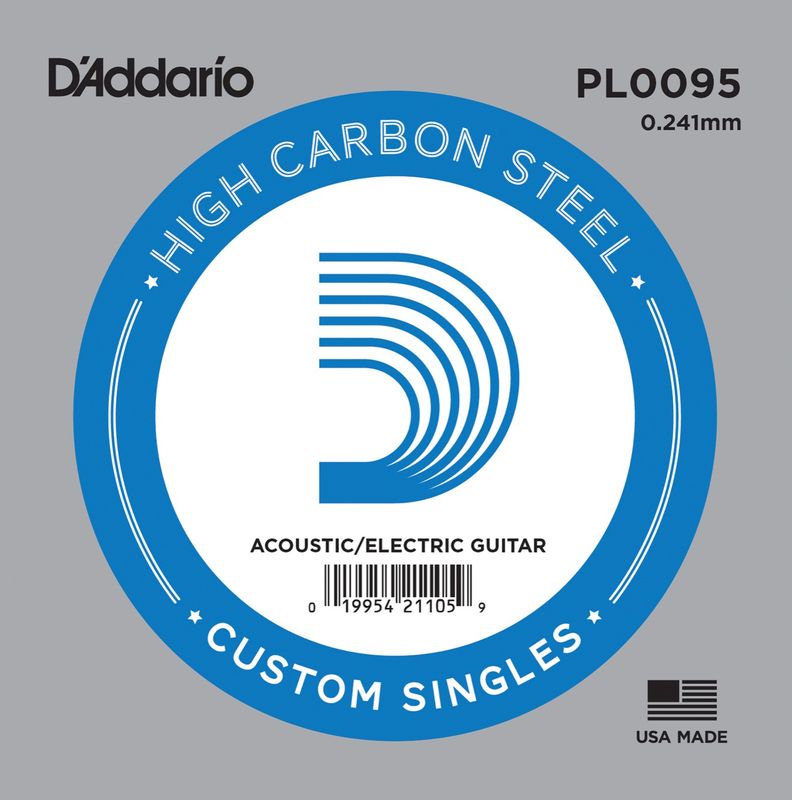 D'Addario PL0095 Gitarsträng Electric/Acoustic Plain Steel 0095