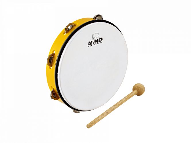 Hovedbilde Nino NINO24Y Tamburin m. skinn ABS 10'', Yellow