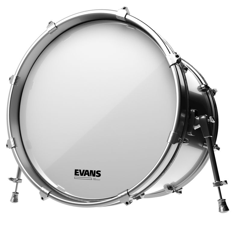 Evans BD26RSW-NP 26'' Bastrumskinn EQ3 Res. Sm.White