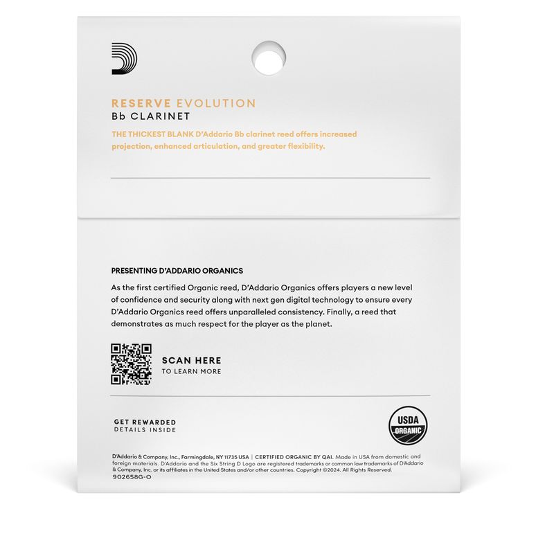 D'Addario ODCE0325 Org. Reserve Evolution Bb-Klarinett 3-p 2.5