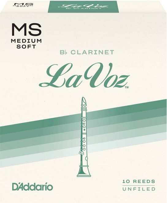 Hovedbilde D'Addario RCC10MS Rörblad La Voz Bb-Klarinett 10-p. MS
