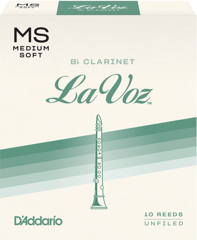 D'Addario RCC10MS Rörblad La Voz Bb-Klarinett 10-p. MS