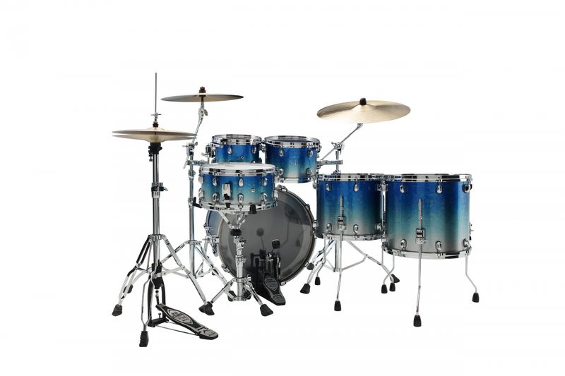Tama WBS52RZS-MBI SC Walnut/Birch 5-shellkit (10,12,14,16,22), Molten Blue Ice Fade
