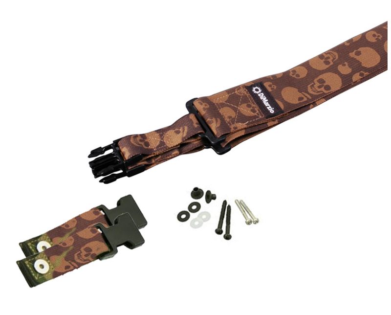 Dimarzio DD2200MGSK 2'' ClipLock Strap Cordura Camo Skull