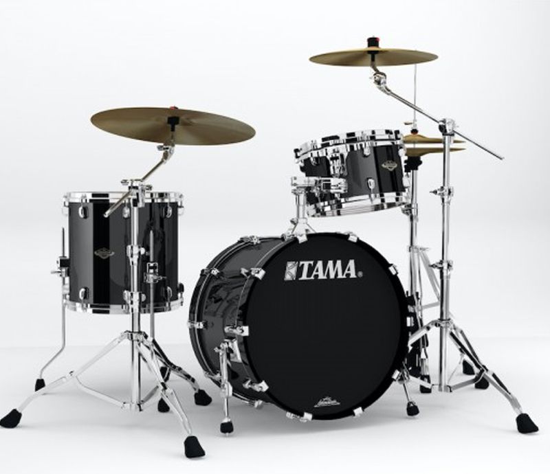 Tama WBS30RS-PBK SC Walnut/Birch 3-shellkit (12,14,20), Piano Black