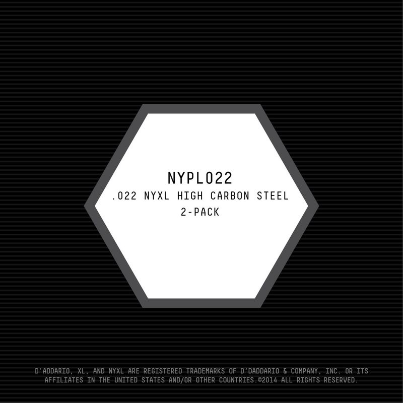 D'Addario NYPL022 Gitarsträng NYXL Plain 2-pack 022