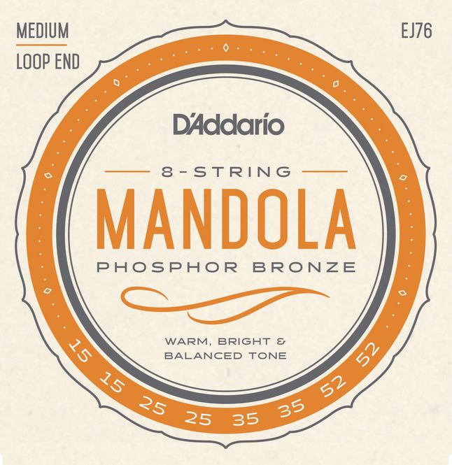 Hovedbilde D'Addario EJ76 Strängset Mandola Phosphor Bronze 015-052 Medium