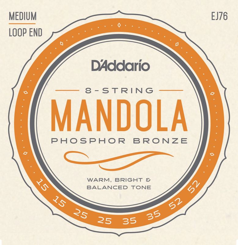 D'Addario EJ76 Strängset Mandola Phosphor Bronze 015-052 Medium