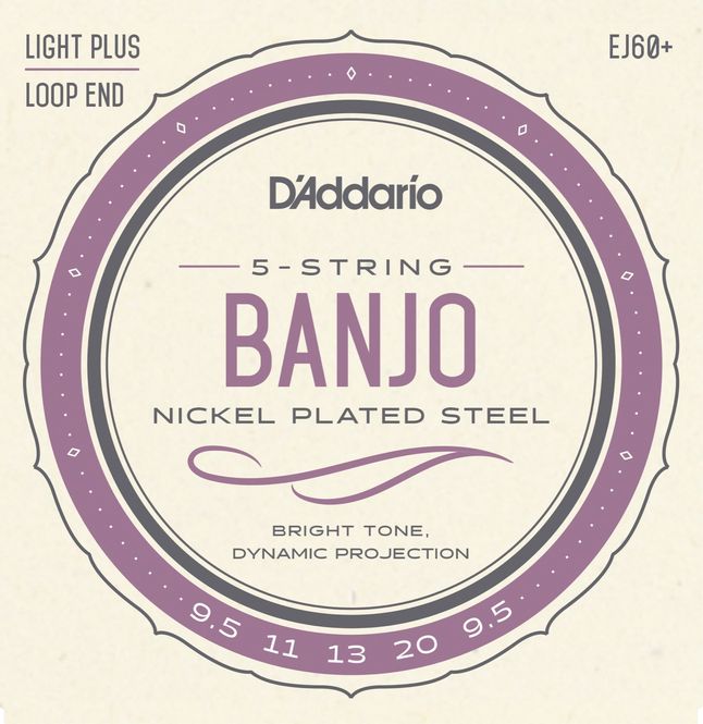 Hovedbilde D'Addario EJ60+ Strängset 5-str. Banjo Nickel ...