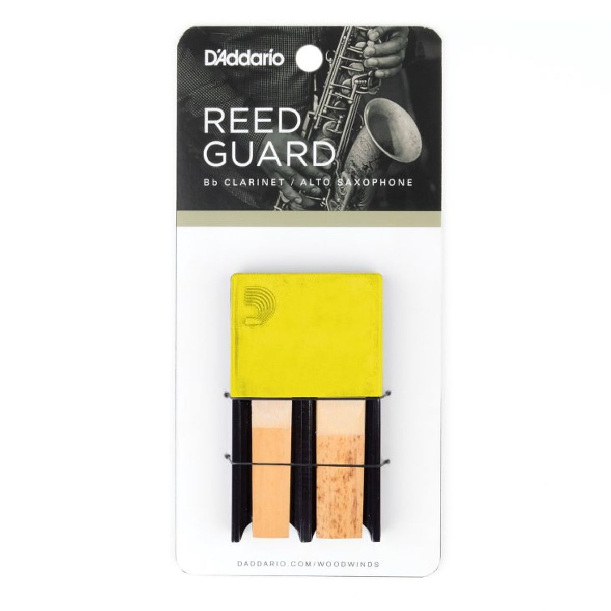 D'Addario DRGRD4ACYL Reed Guard IV Klarinett/Altsax, Yellow