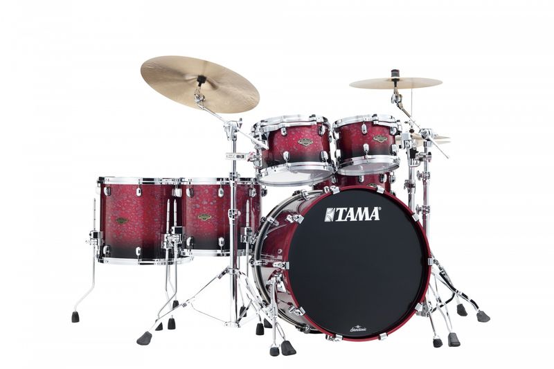 Tama WBS52RZS-MDR SC Walnut/Birch 5-shellkit (10,12,14,16,22),Molten Dark Raspberry Fade