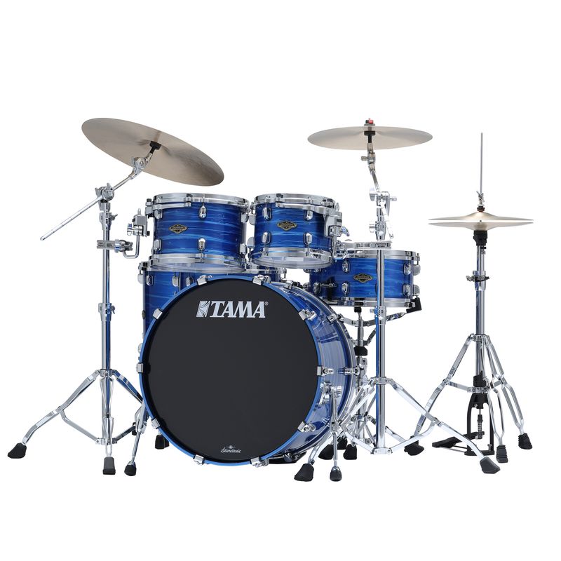 Tama WBS52RZS-LOR SC Walnut/Birch 5-shellkit (10,12,14,16,22), Lacquer Ocean Blue Ripple