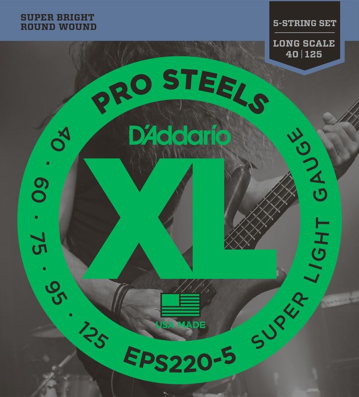 D'Addario EPS220-5 Strängset Elbas Prosteels 040-125 (5-Strängset)