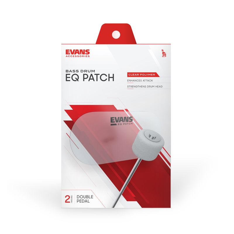 Evans EQPC2 Double Bass Drum Patch, Clear