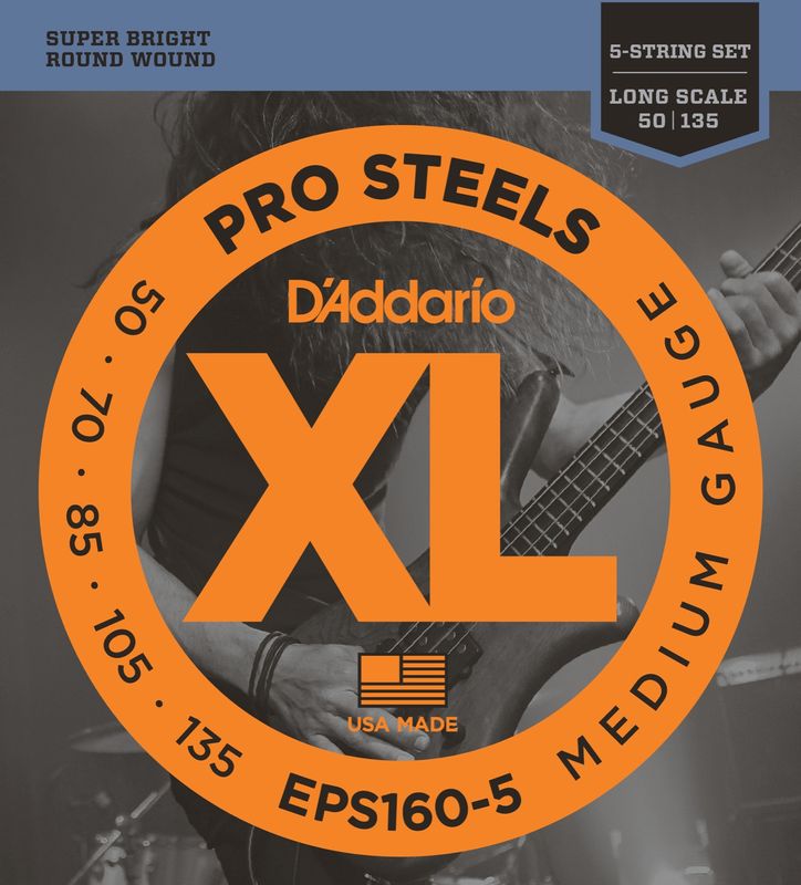 D'Addario EPS160-5 Strängset Elbas Prosteels 050-135 (5-Strängset)