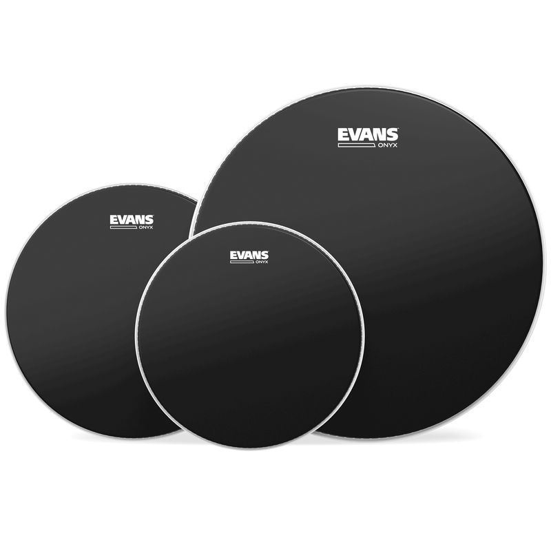 Evans ETP-ONX2-F Tom Pack ONYX Black Coated Fusion 10'', 12'', 14''